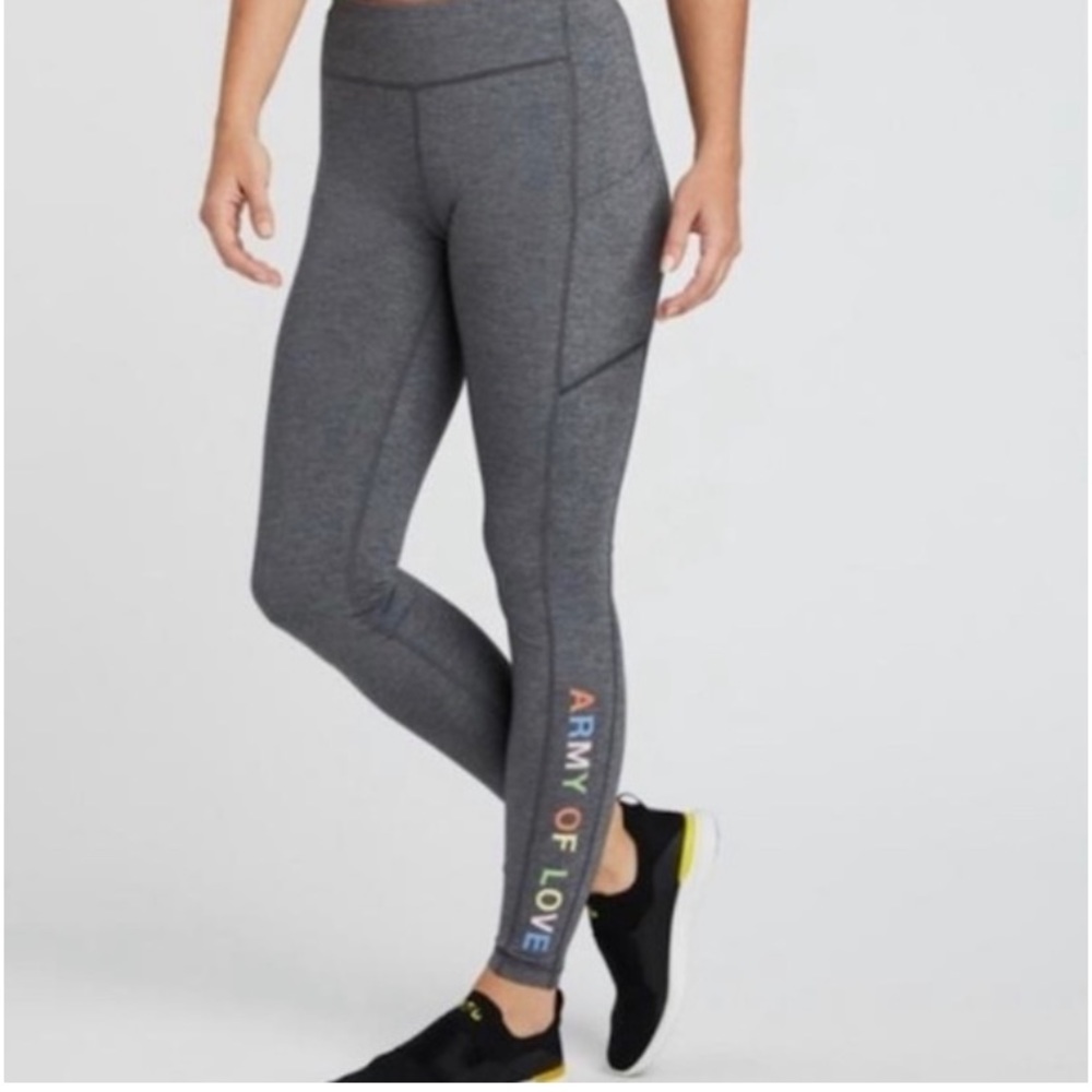 Lululemon X Soul Cycle Army of Love Speed Up Tight in Heathered Black Sz 4